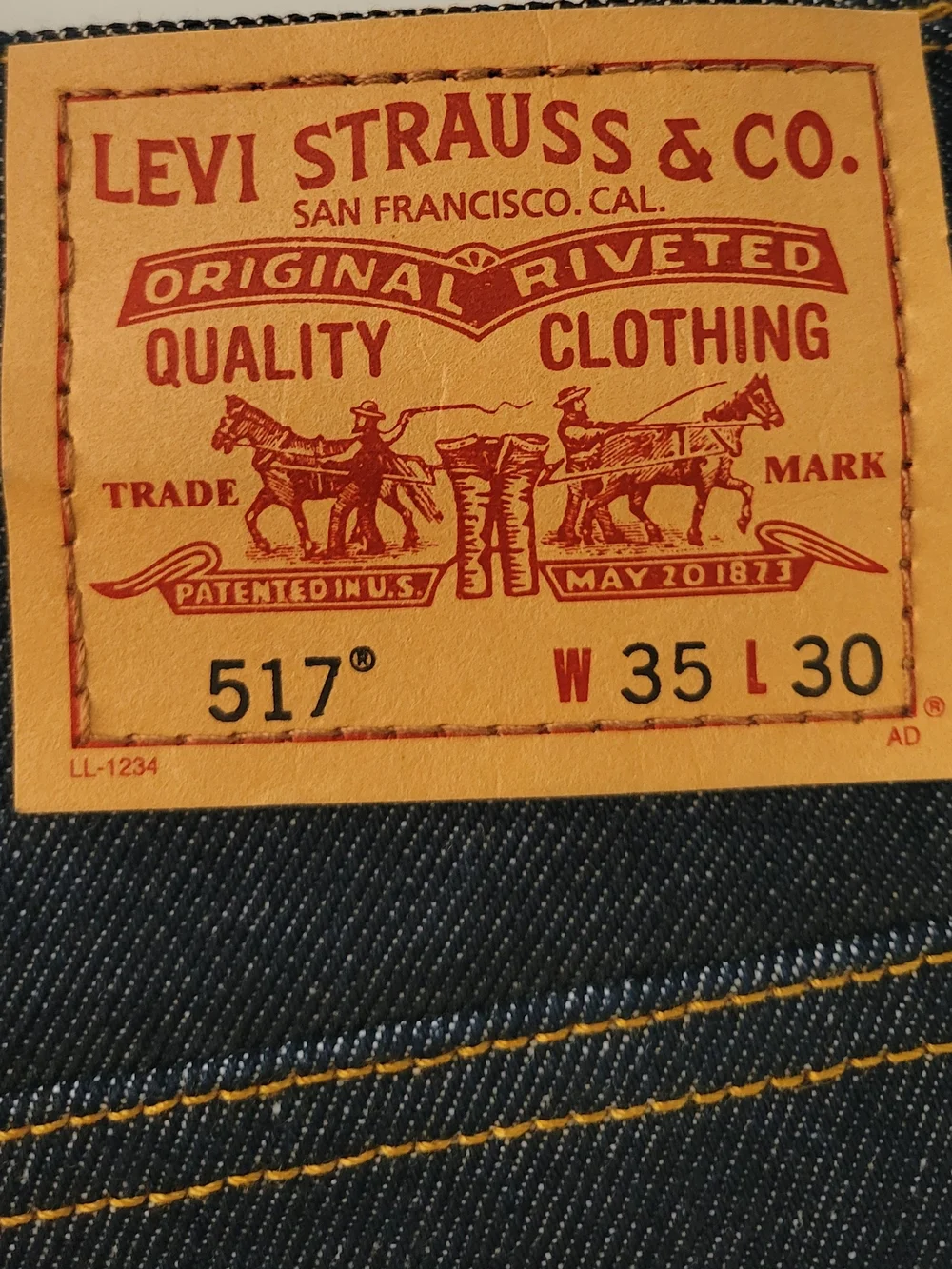 Vintage Deadstock Levi's Dark Blue Bootcut Jeans